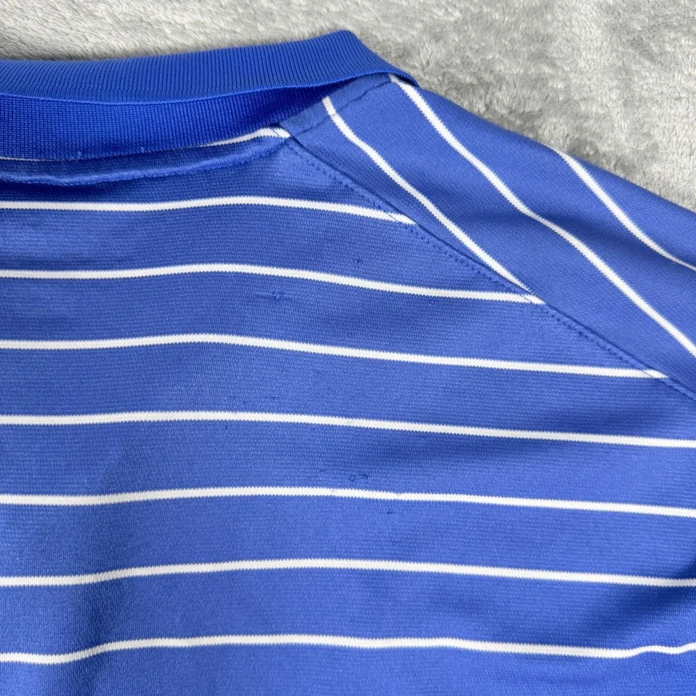 Jordan Mens XL Polo Shirt Florida Gators Blue White Striped Dri-FIT DR0579-480